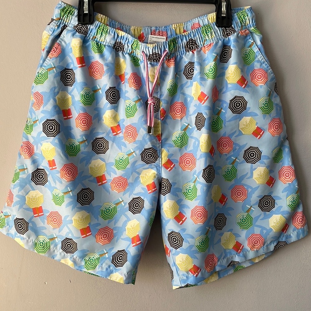 Peter Millar Umbrella Print Swim Trunks